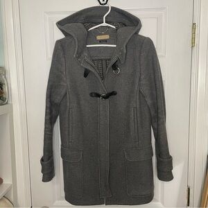 Massimo Dutti Grey Wool Classic Duffle Coat 4